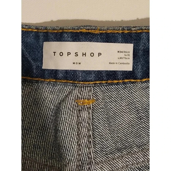 Topshop Mom jeans in authentic blue-Blues 34X30 - Picture 4 of 8